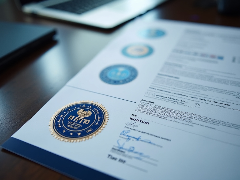 Official compliance certification documents and security credentials